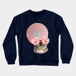 Musicly cat vintage design Crewneck Sweatshirt